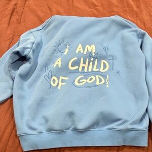Womens Light Blue "I Am A Child Of God" Sweatshirt